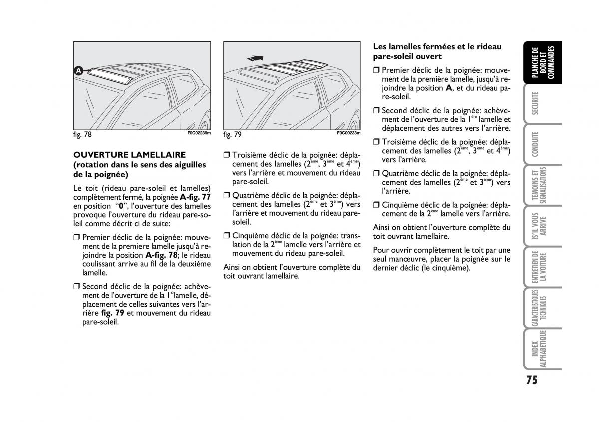 Fiat Stilo manuel du proprietaire / page 76