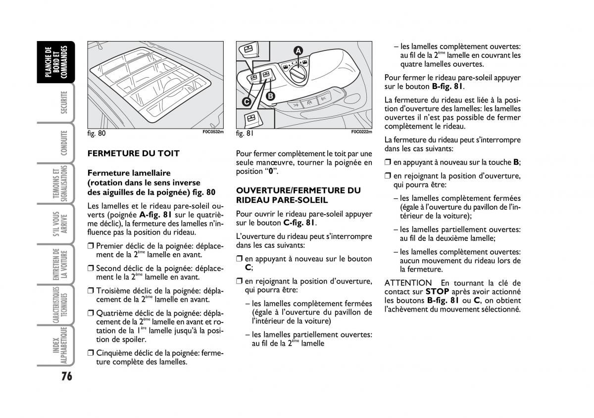 Fiat Stilo manuel du proprietaire / page 77