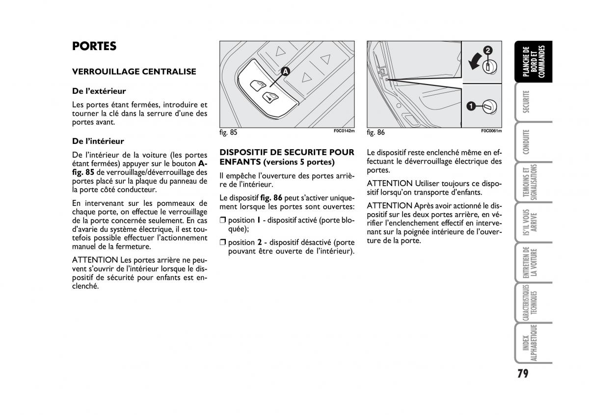 Fiat Stilo manuel du proprietaire / page 80