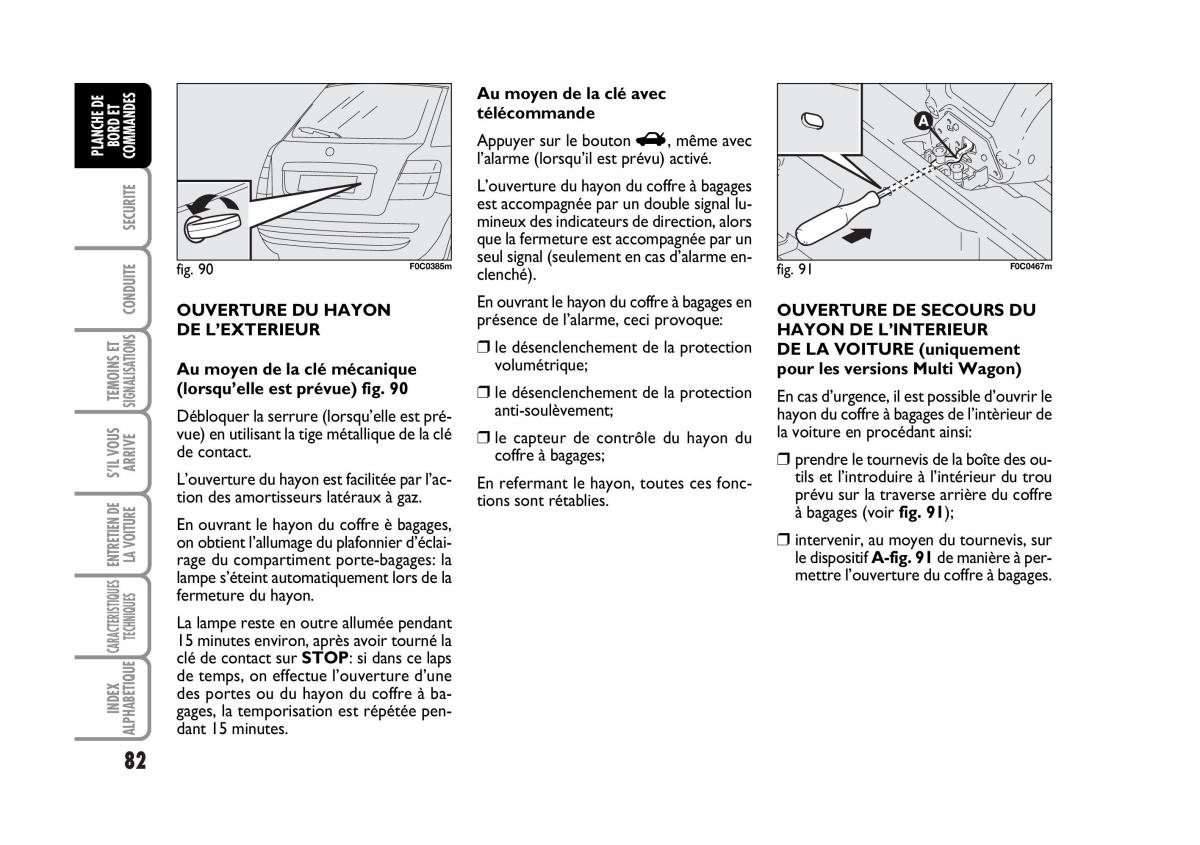 Fiat Stilo manuel du proprietaire / page 83