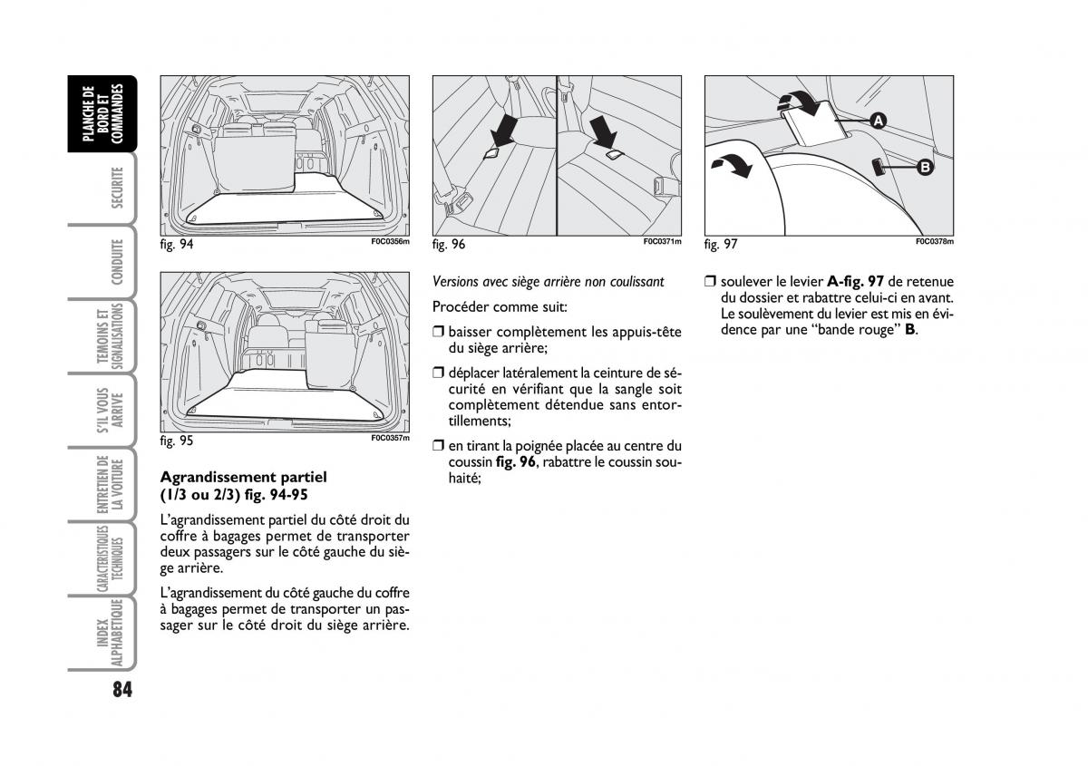 Fiat Stilo manuel du proprietaire / page 85