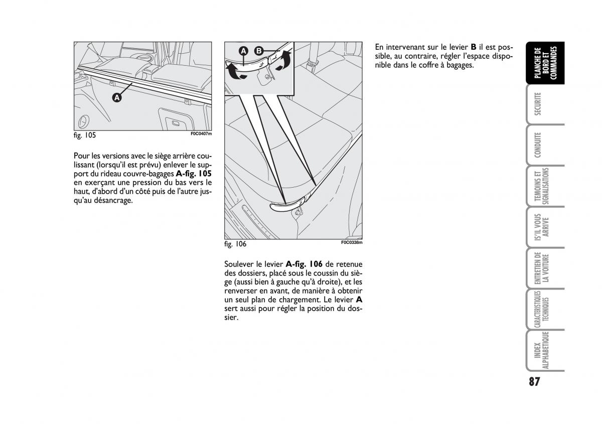 Fiat Stilo manuel du proprietaire / page 88