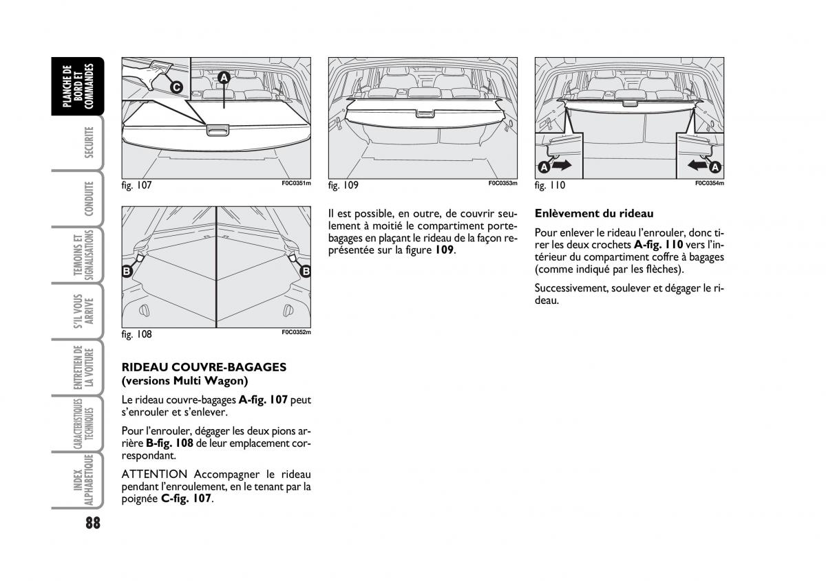 Fiat Stilo manuel du proprietaire / page 89