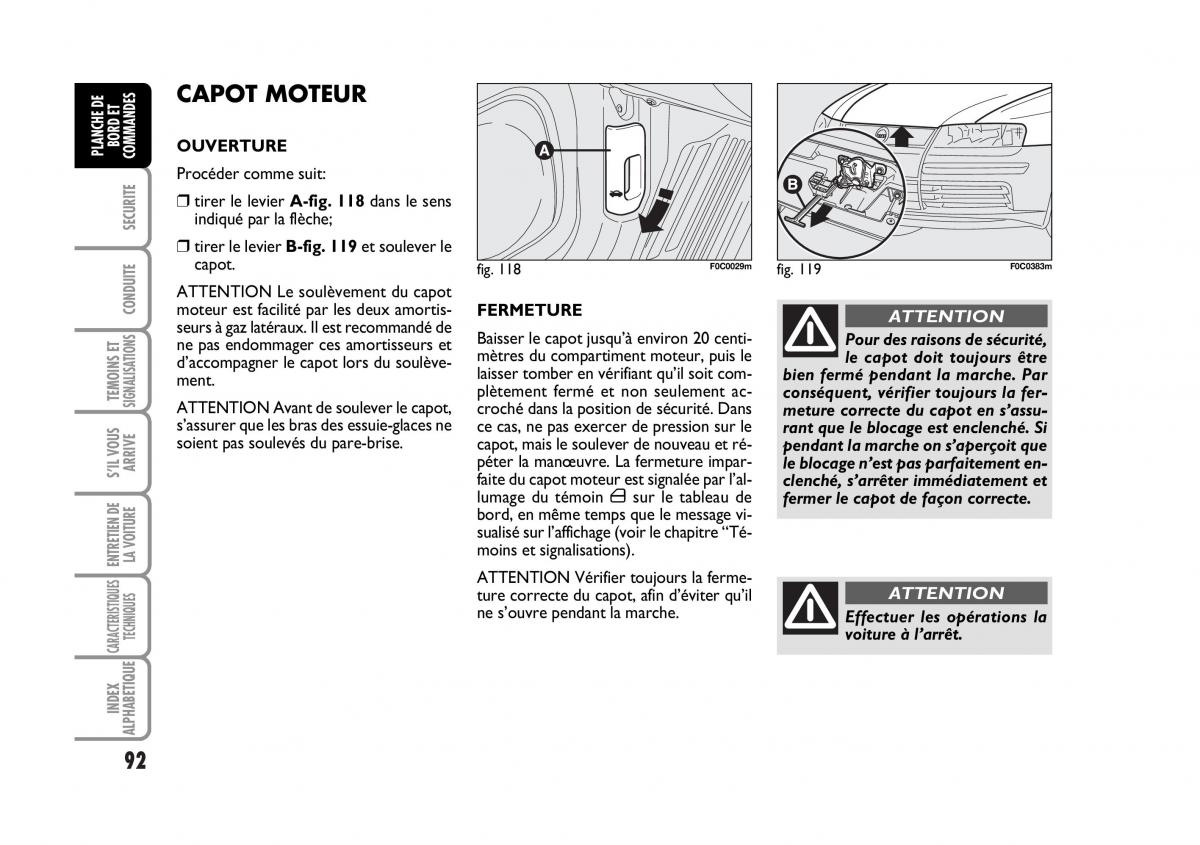 Fiat Stilo manuel du proprietaire / page 93