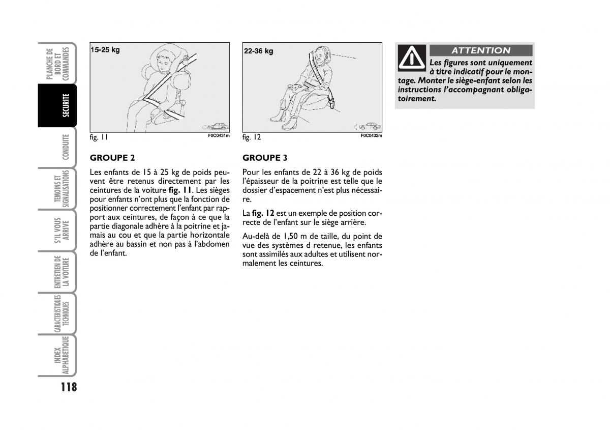 Fiat Stilo manuel du proprietaire / page 119