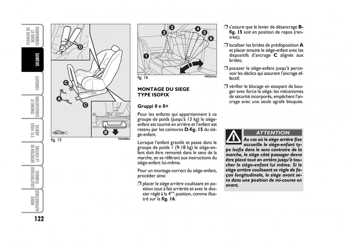 Fiat Stilo manuel du proprietaire / page 123