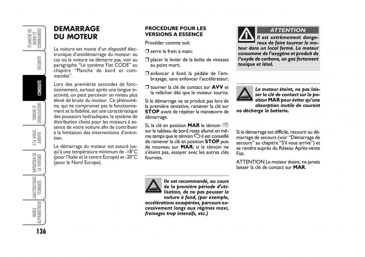 Fiat Stilo manuel du proprietaire / page 137