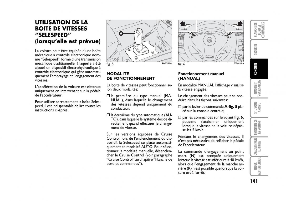 Fiat Stilo manuel du proprietaire / page 142