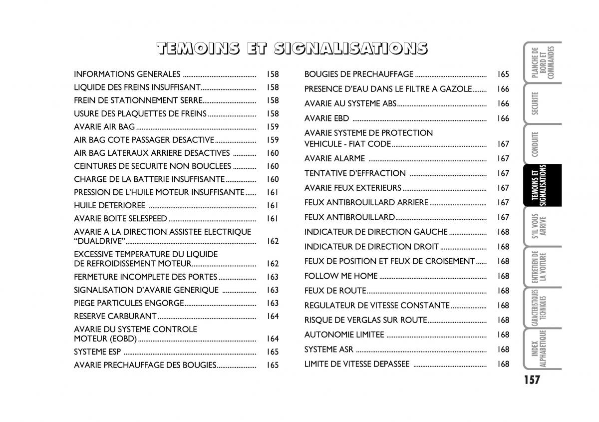 Fiat Stilo manuel du proprietaire / page 158