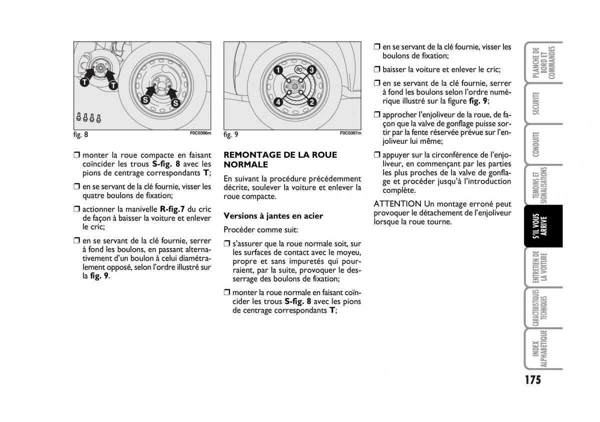 Fiat Stilo manuel du proprietaire / page 176