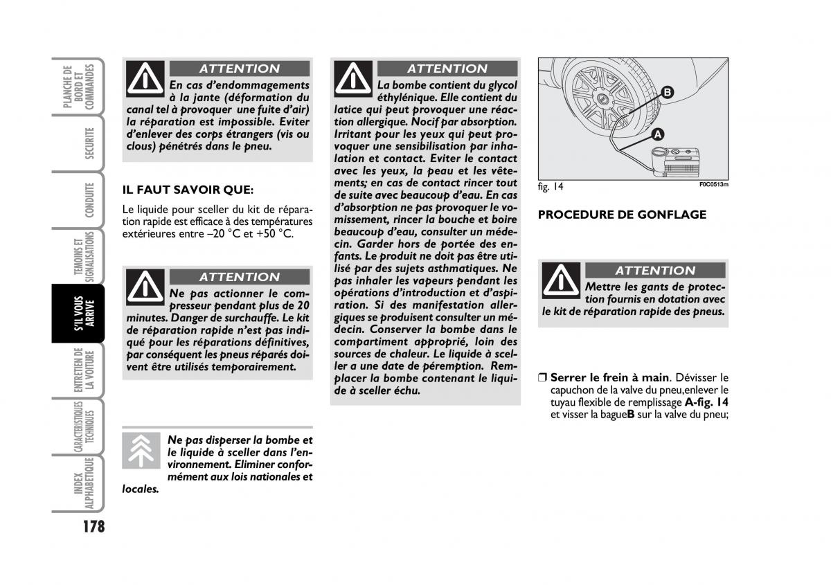 Fiat Stilo manuel du proprietaire / page 179