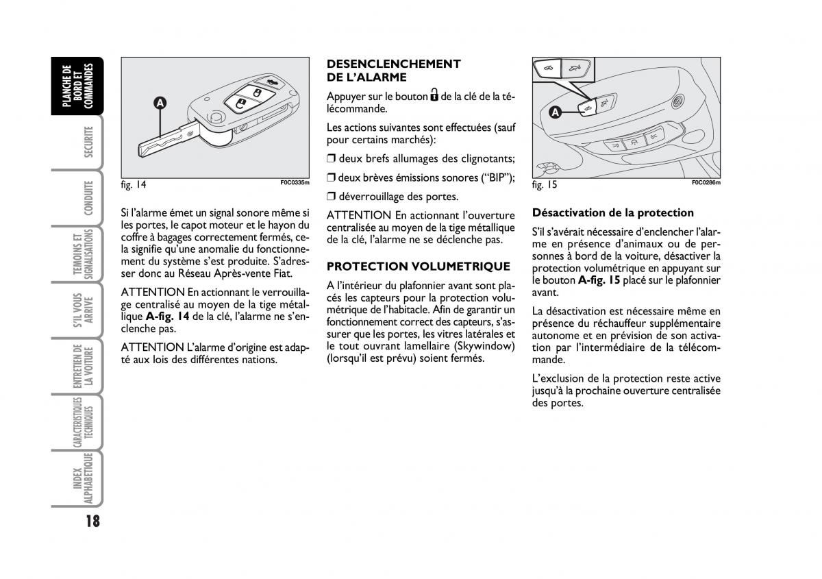 Fiat Stilo manuel du proprietaire / page 19