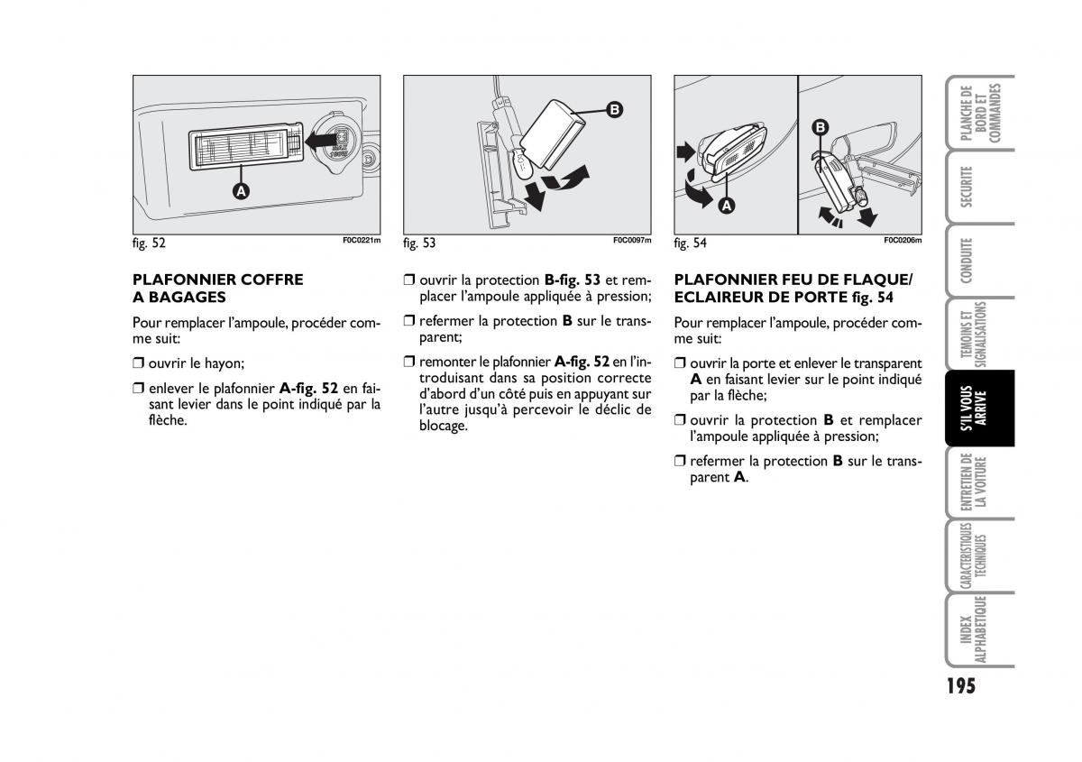 Fiat Stilo manuel du proprietaire / page 196