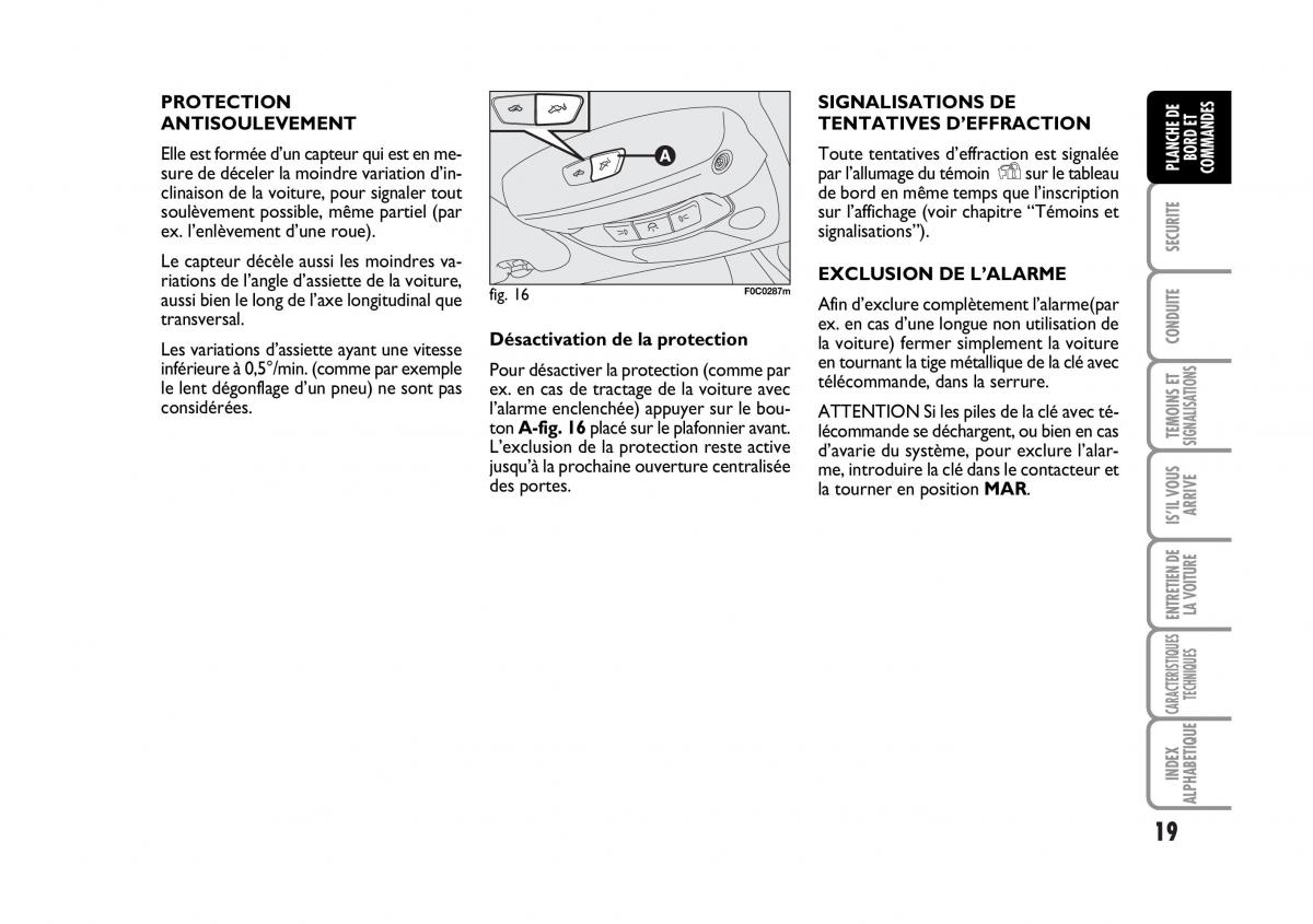 Fiat Stilo manuel du proprietaire / page 20