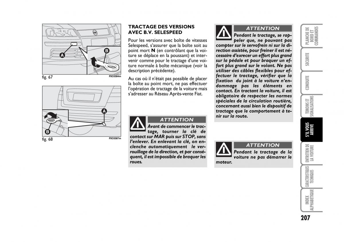 Fiat Stilo manuel du proprietaire / page 208