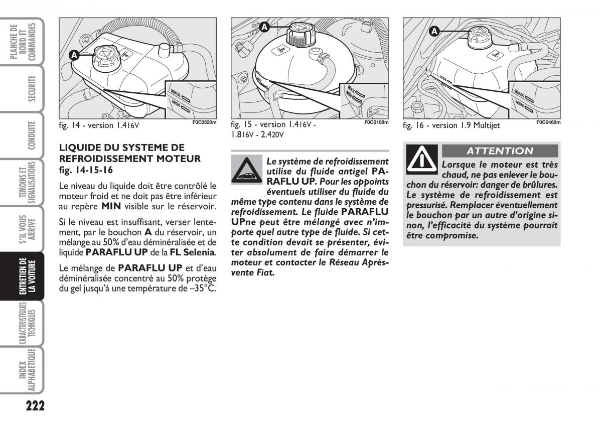 Fiat Stilo manuel du proprietaire / page 223