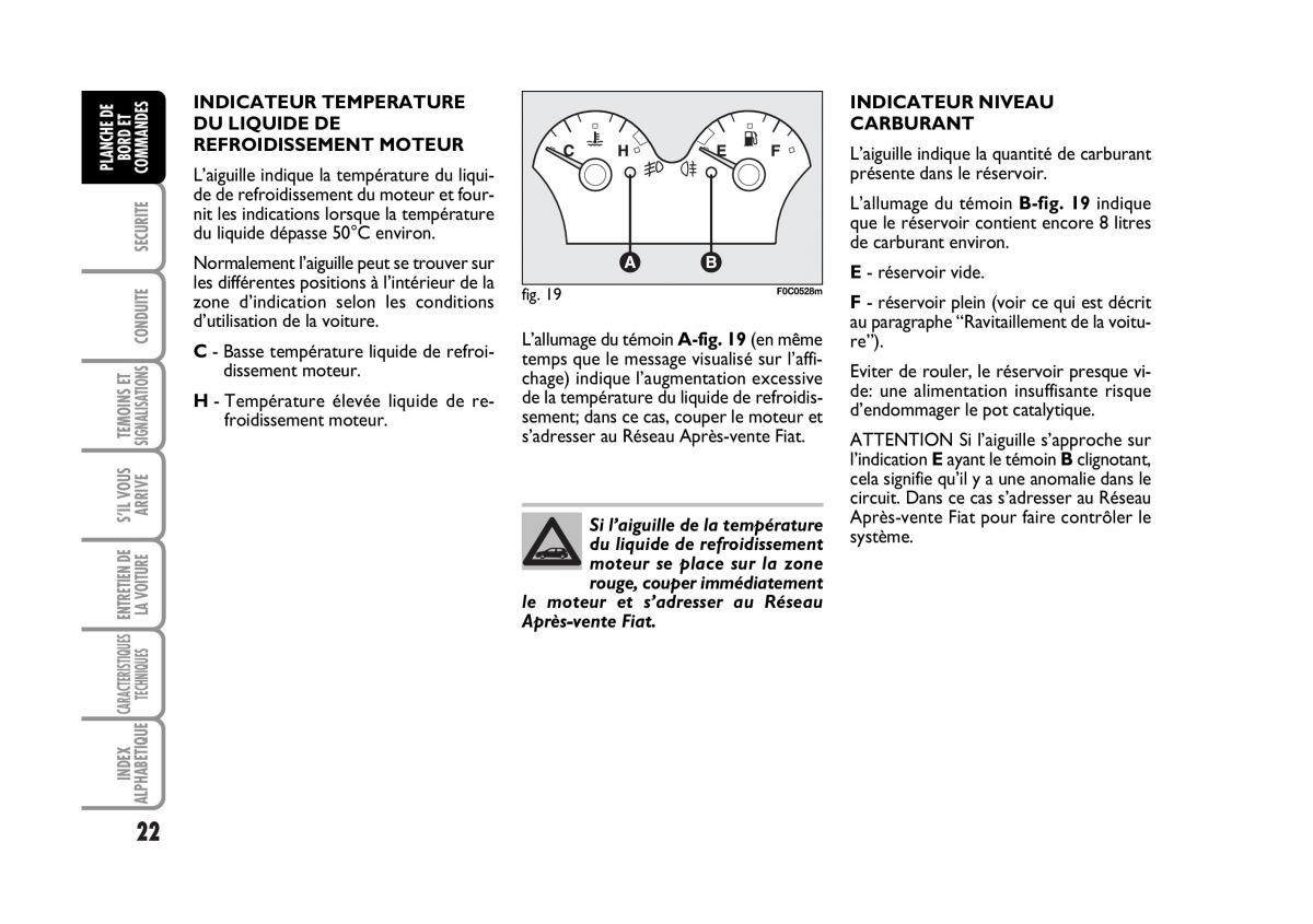 Fiat Stilo manuel du proprietaire / page 23