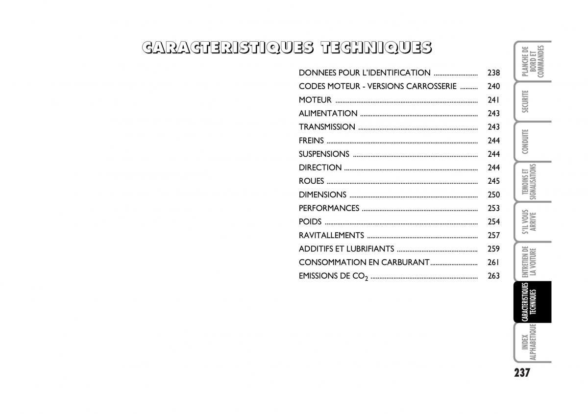 Fiat Stilo manuel du proprietaire / page 238