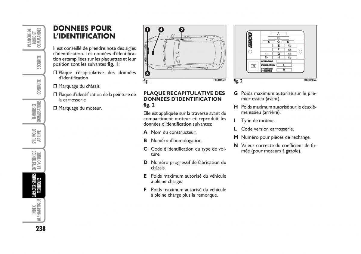 Fiat Stilo manuel du proprietaire / page 239