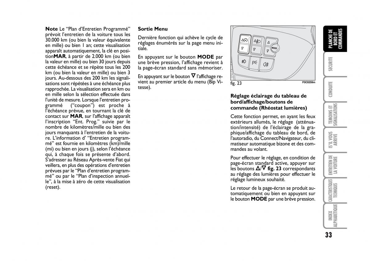 Fiat Stilo manuel du proprietaire / page 34