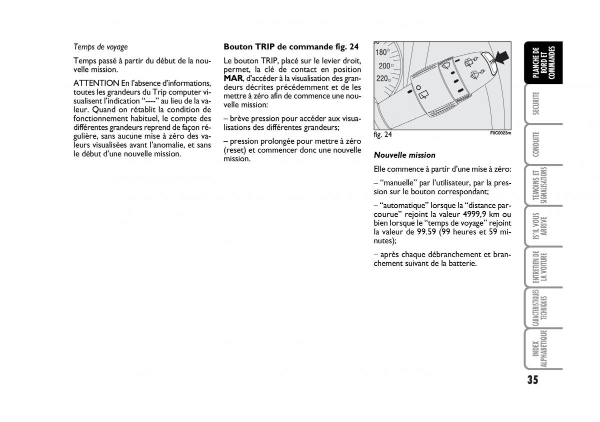 Fiat Stilo manuel du proprietaire / page 36