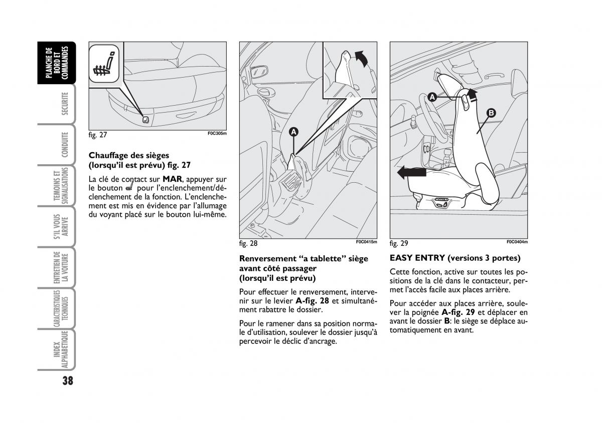 Fiat Stilo manuel du proprietaire / page 39