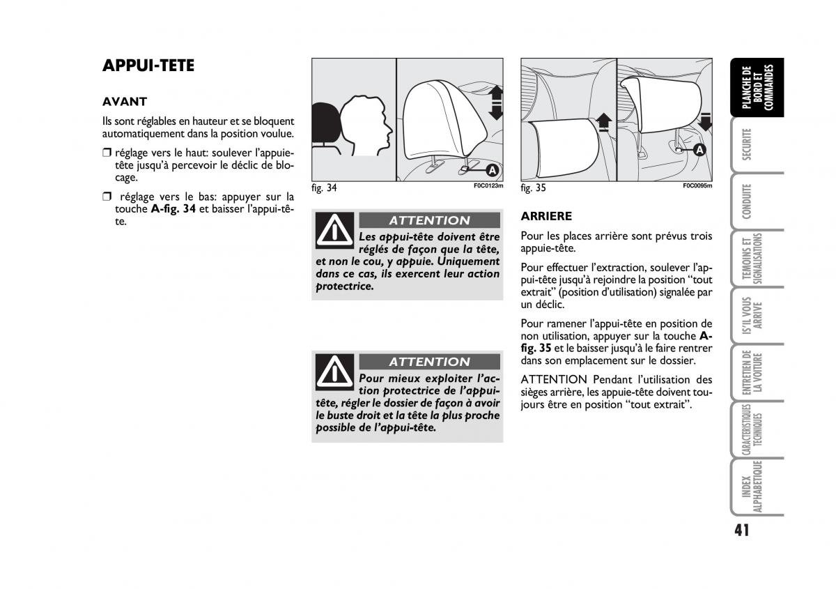 Fiat Stilo manuel du proprietaire / page 42