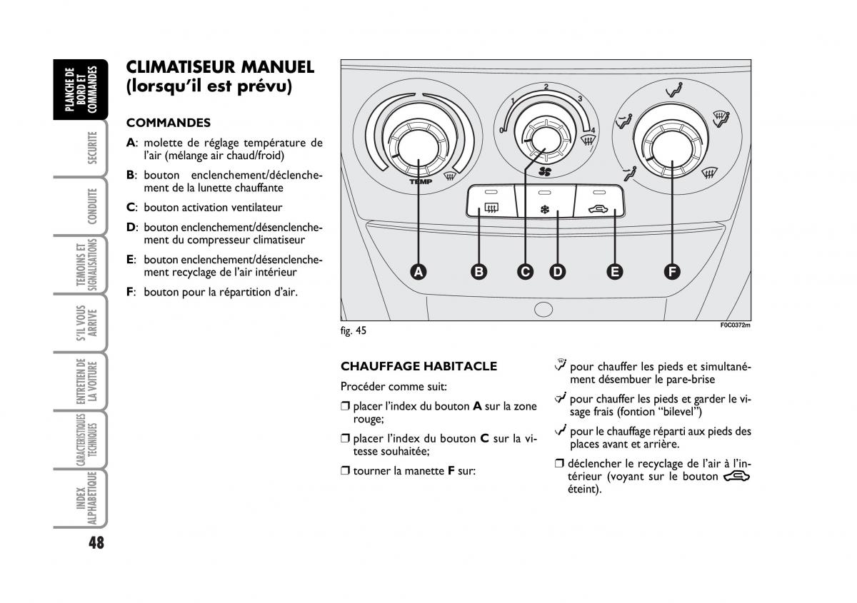 Fiat Stilo manuel du proprietaire / page 49