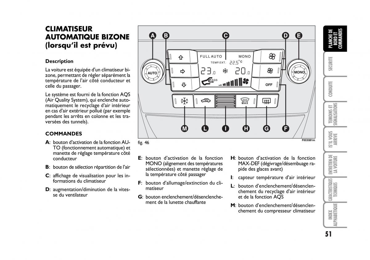 Fiat Stilo manuel du proprietaire / page 52