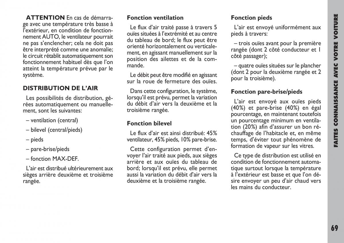 Fiat Ulysse manuel du proprietaire / page 70