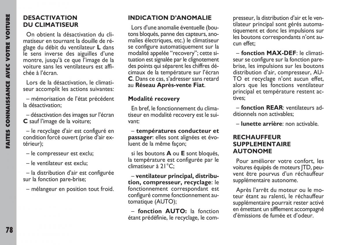 Fiat Ulysse manuel du proprietaire / page 79