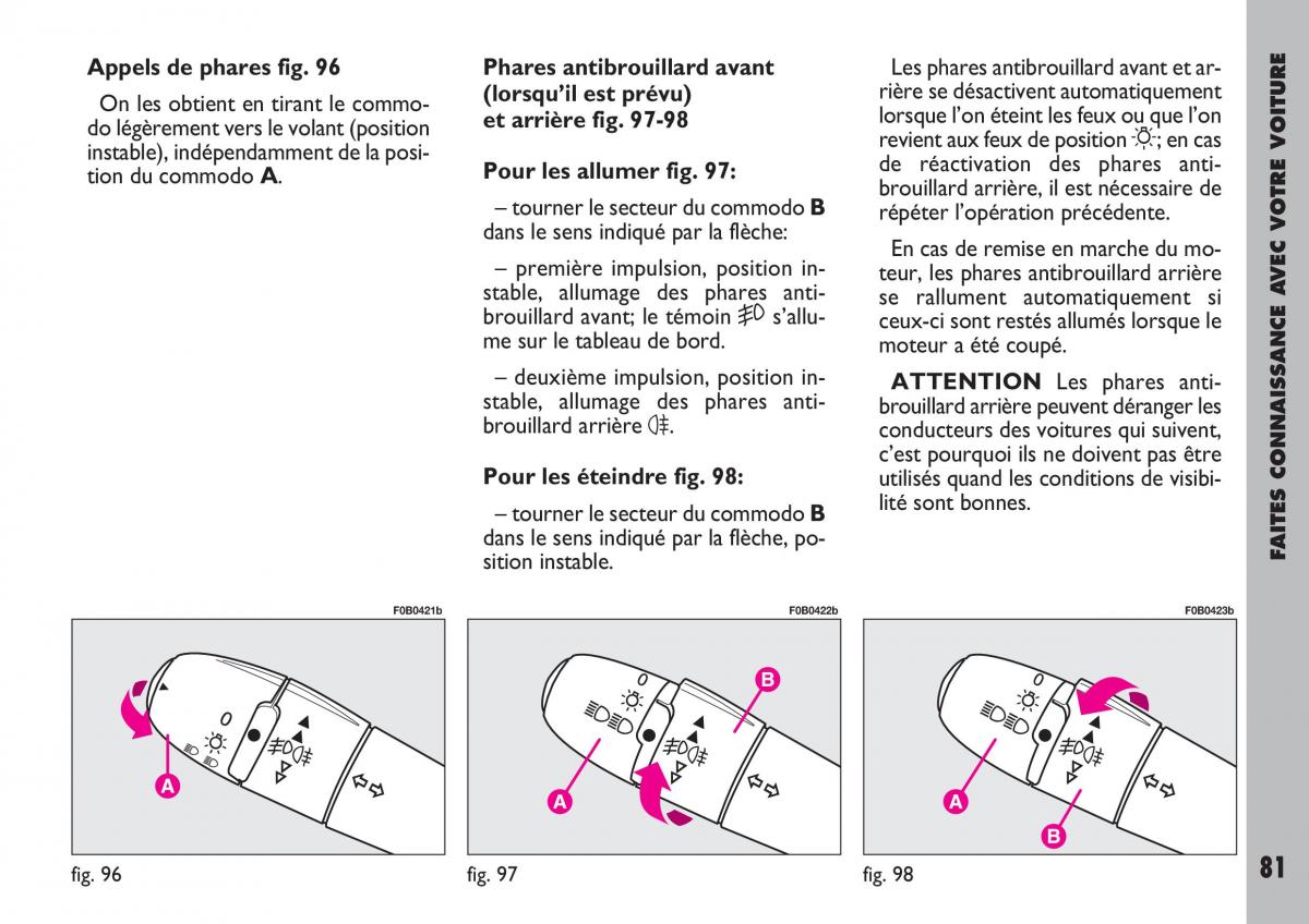 Fiat Ulysse manuel du proprietaire / page 82