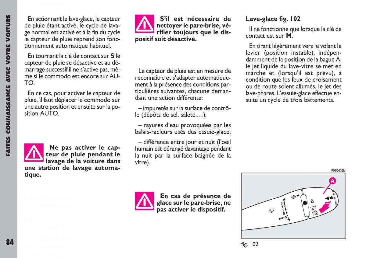 Fiat Ulysse manuel du proprietaire / page 85