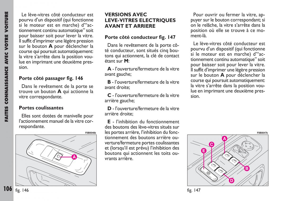 Fiat Ulysse manuel du proprietaire / page 107