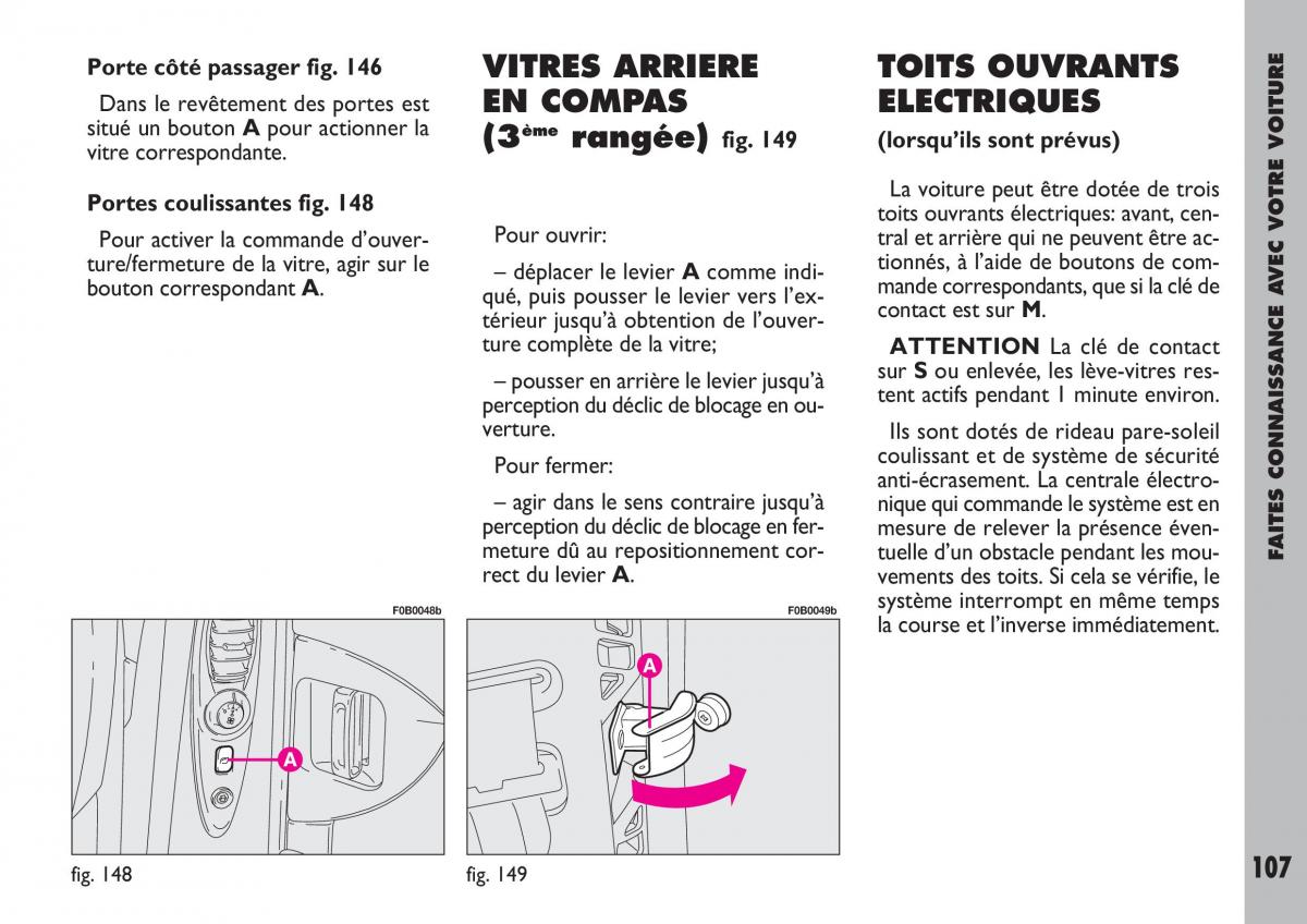 Fiat Ulysse manuel du proprietaire / page 108