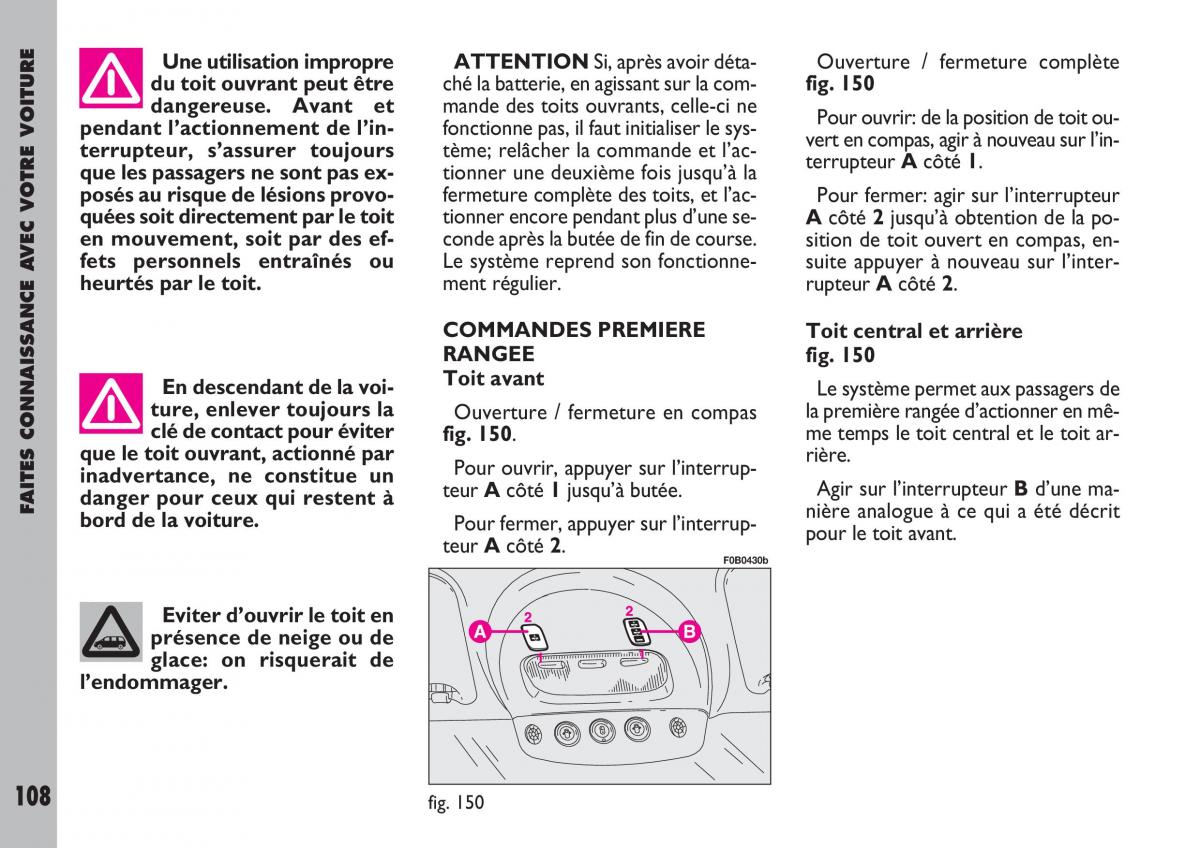 Fiat Ulysse manuel du proprietaire / page 109