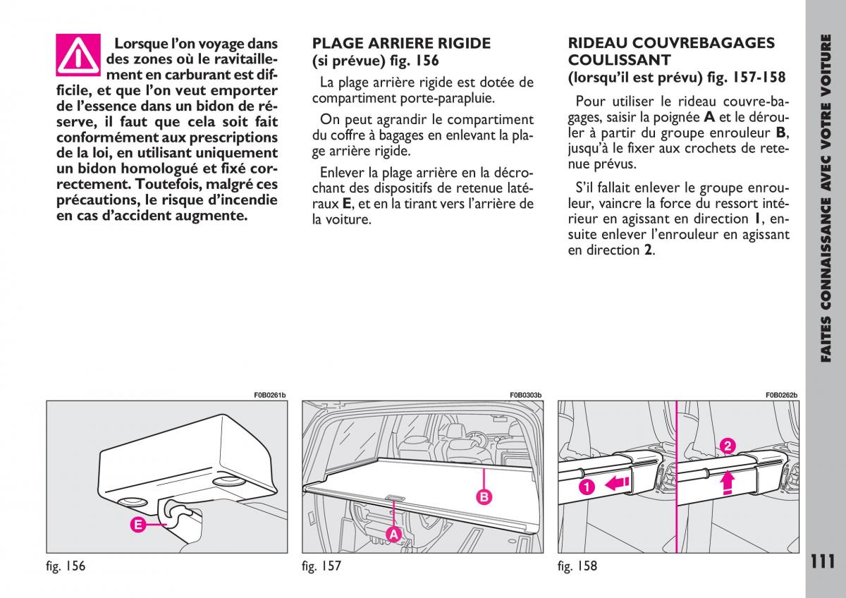 Fiat Ulysse manuel du proprietaire / page 112