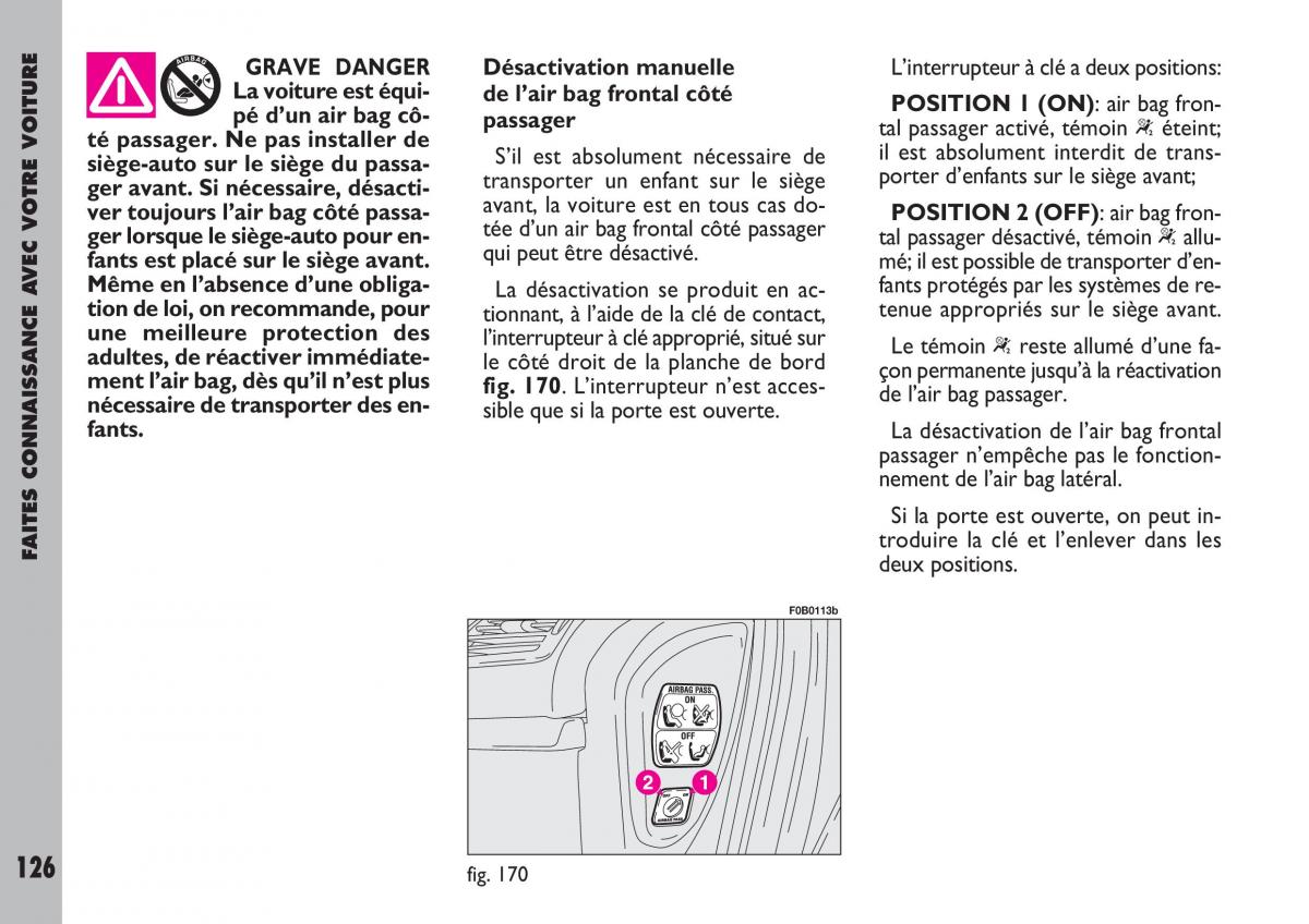 Fiat Ulysse manuel du proprietaire / page 127