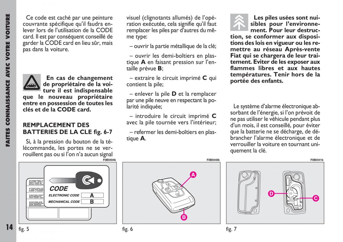 Fiat Ulysse manuel du proprietaire / page 15