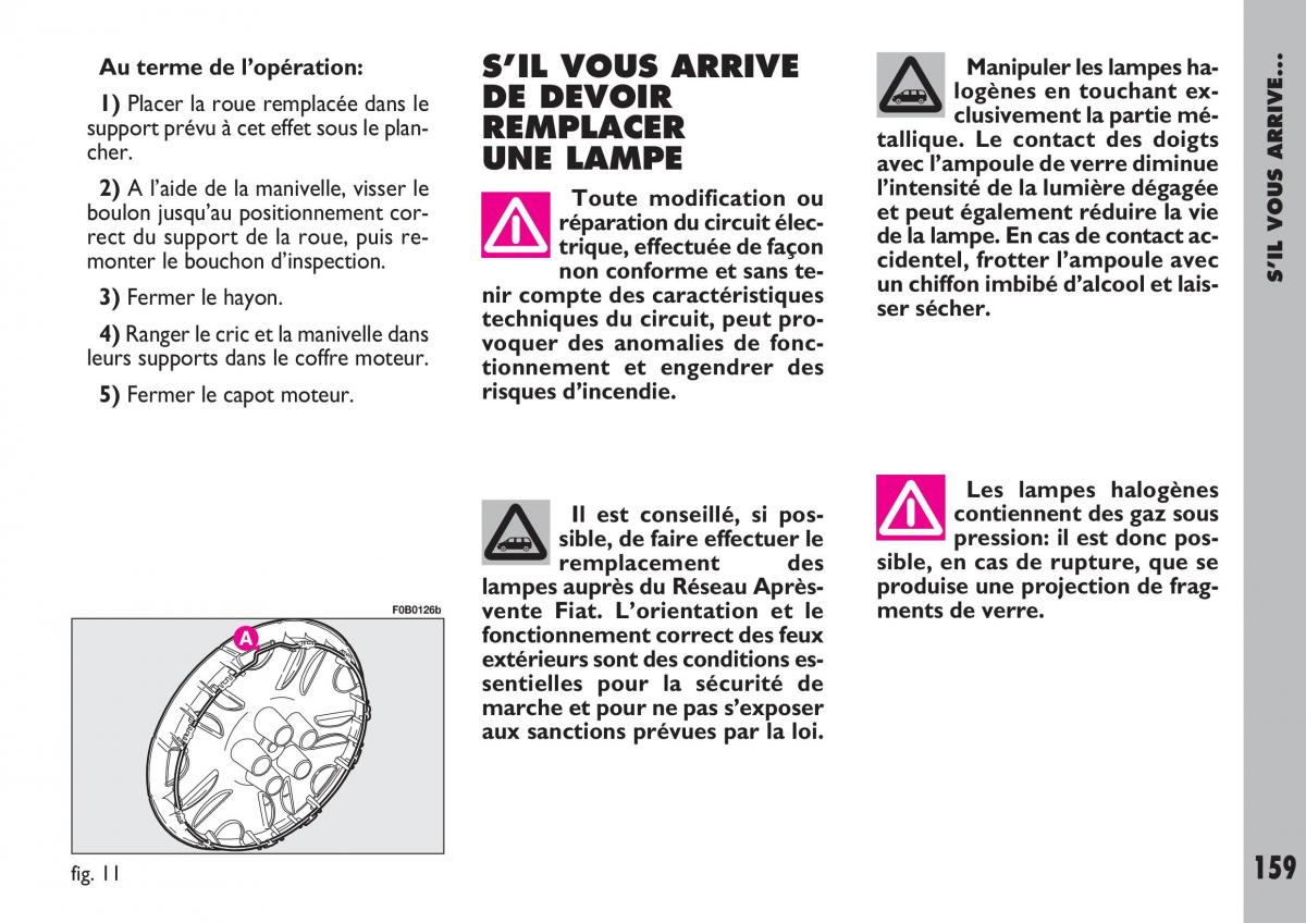 Fiat Ulysse manuel du proprietaire / page 160