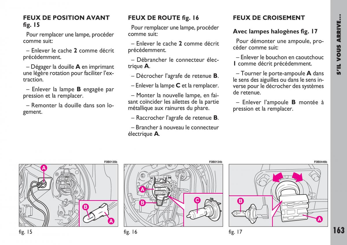 Fiat Ulysse manuel du proprietaire / page 164