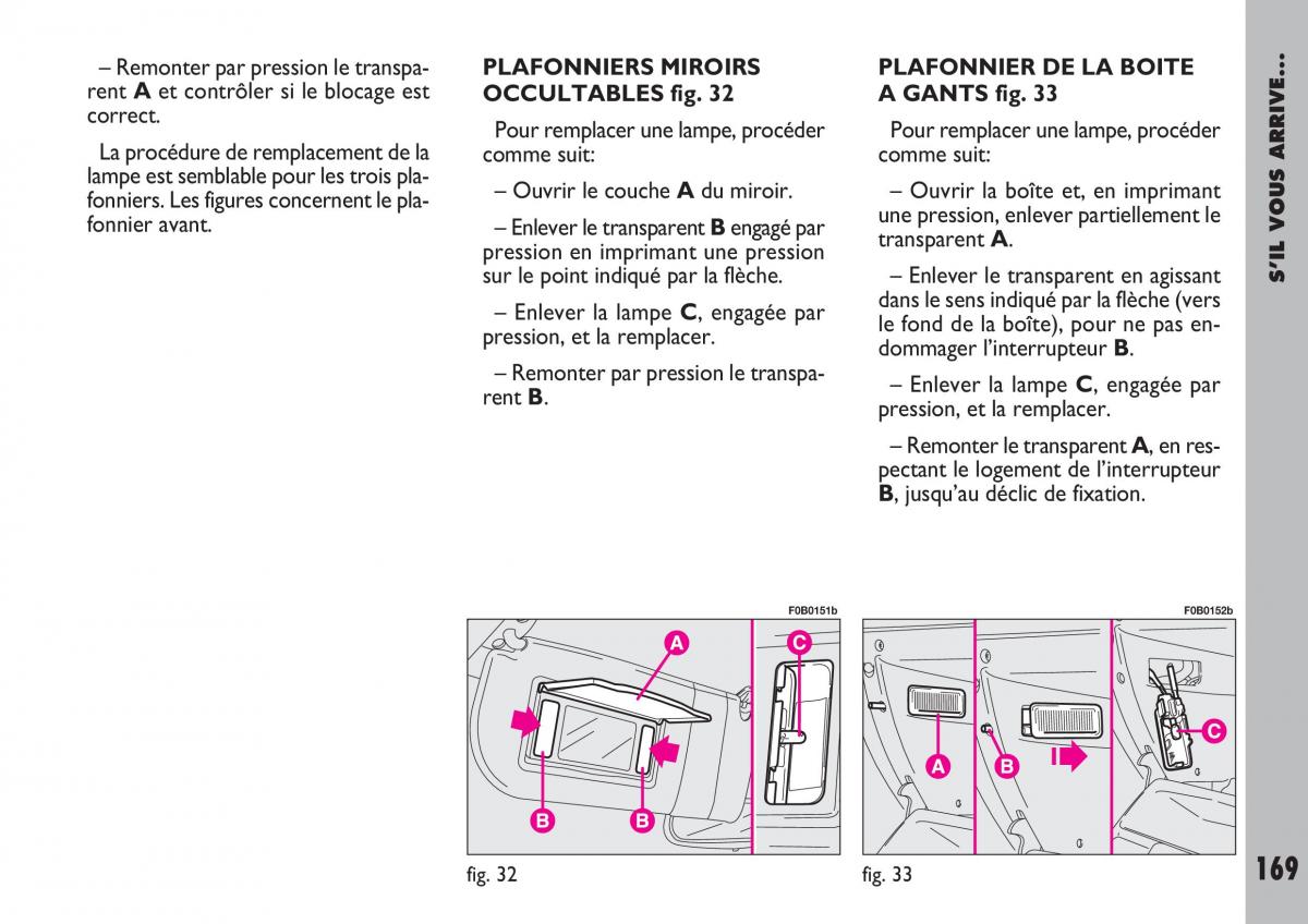 Fiat Ulysse manuel du proprietaire / page 170