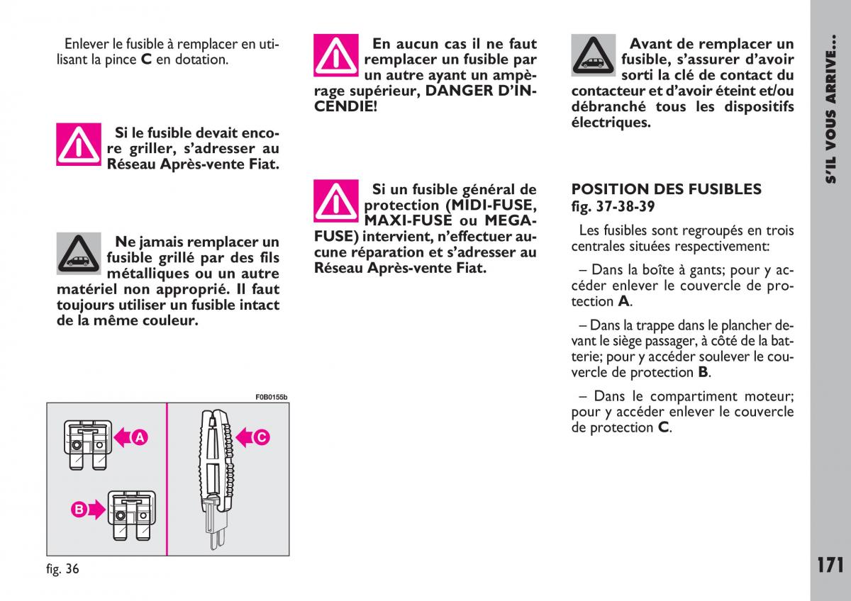 Fiat Ulysse manuel du proprietaire / page 172