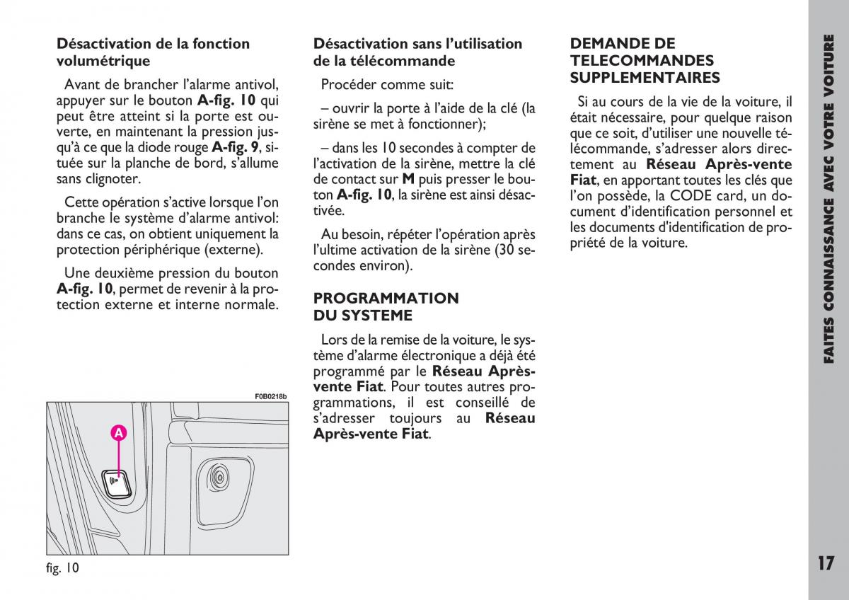 Fiat Ulysse manuel du proprietaire / page 18