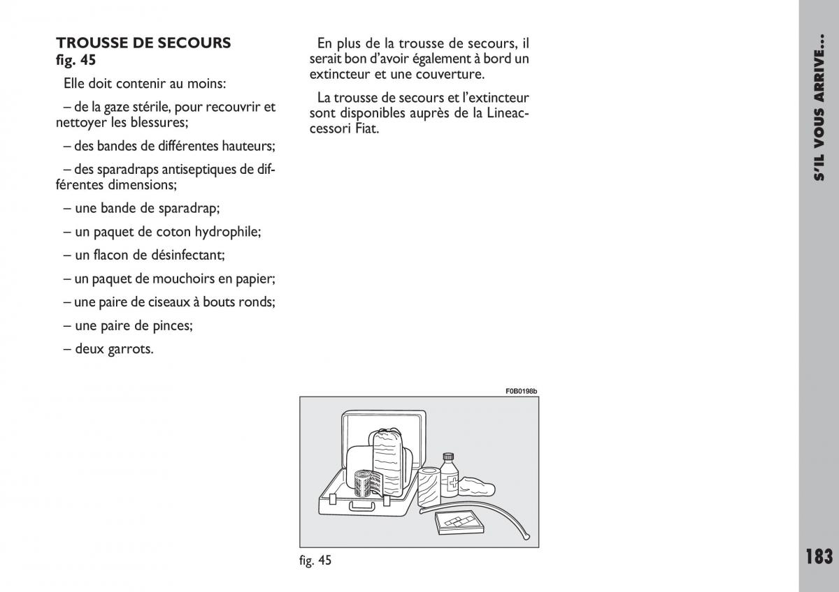 Fiat Ulysse manuel du proprietaire / page 184