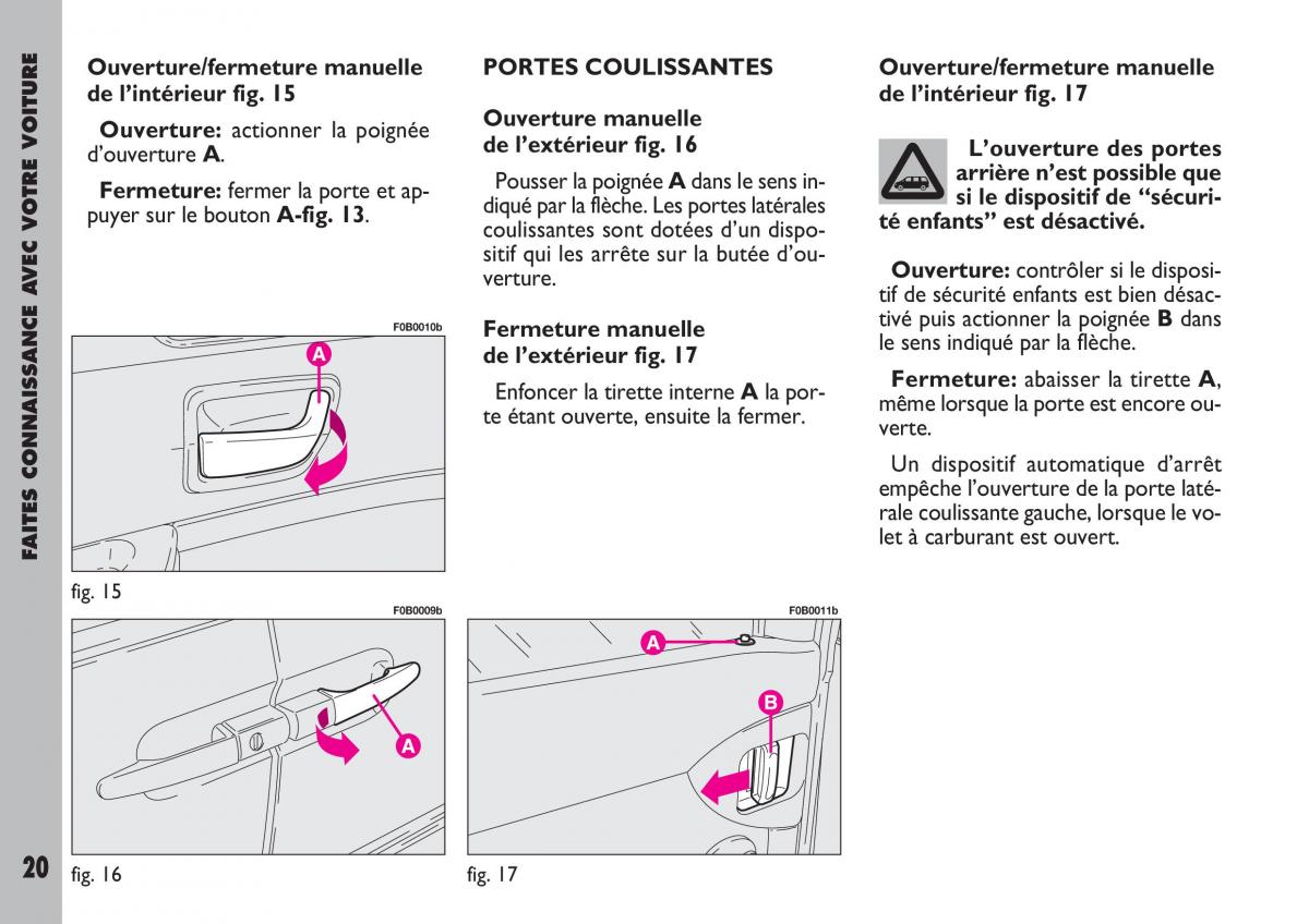 Fiat Ulysse manuel du proprietaire / page 21