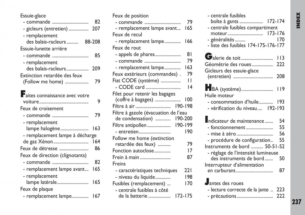 Fiat Ulysse manuel du proprietaire / page 238