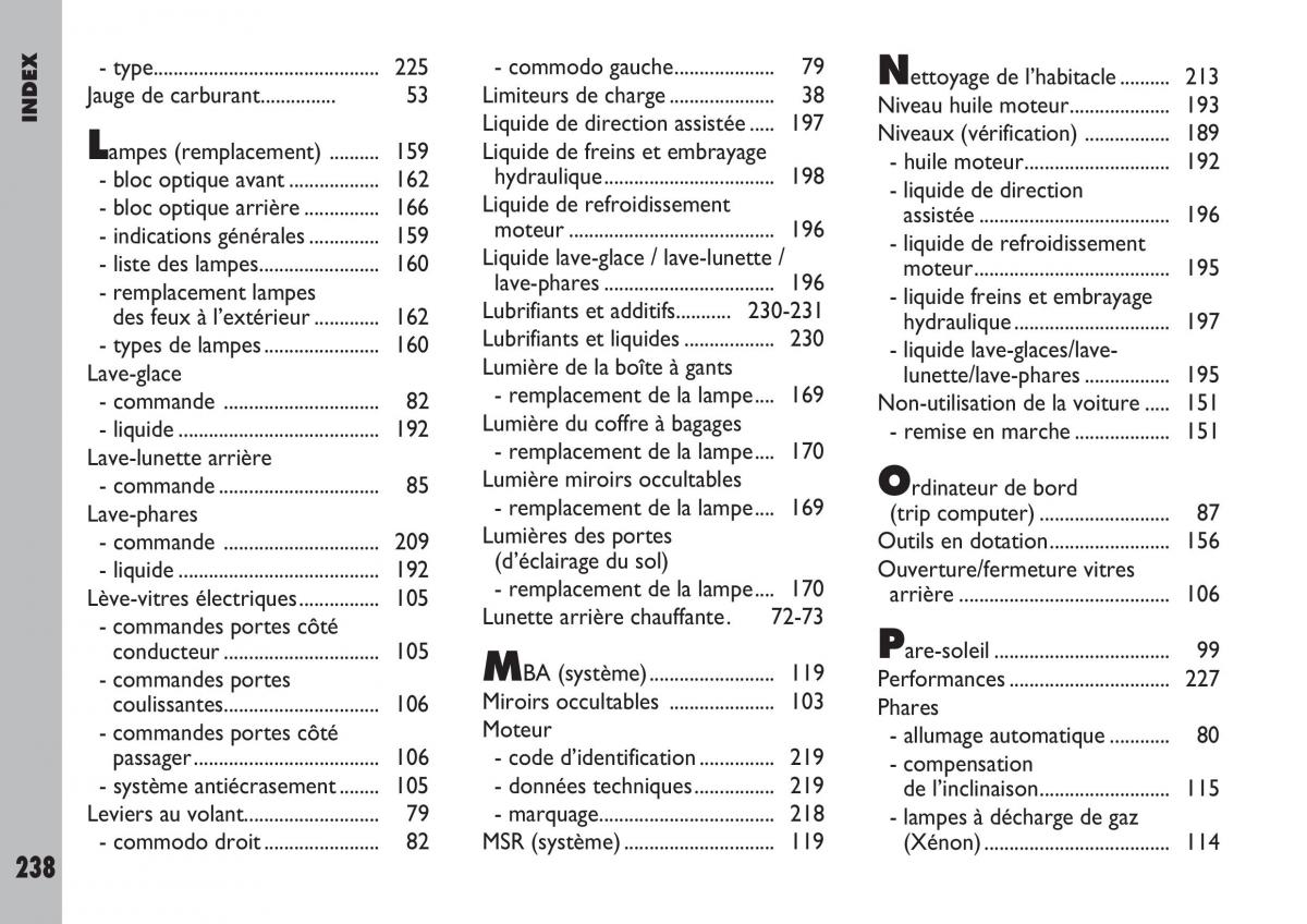 Fiat Ulysse manuel du proprietaire / page 239