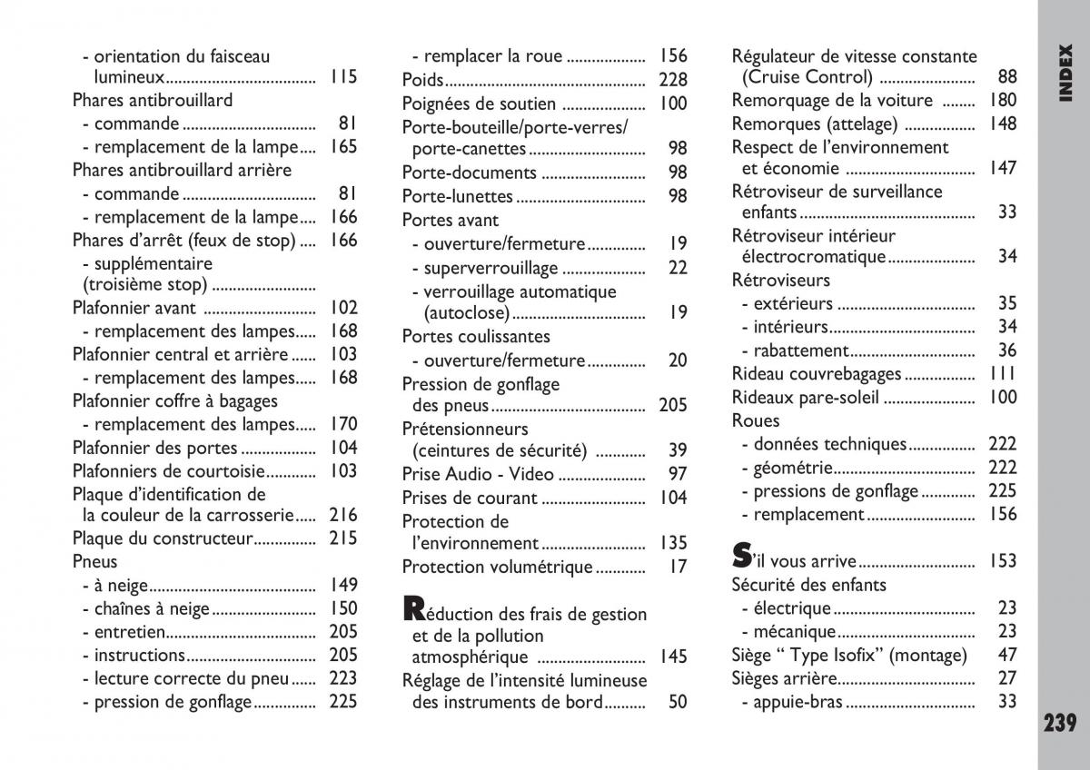 Fiat Ulysse manuel du proprietaire / page 240