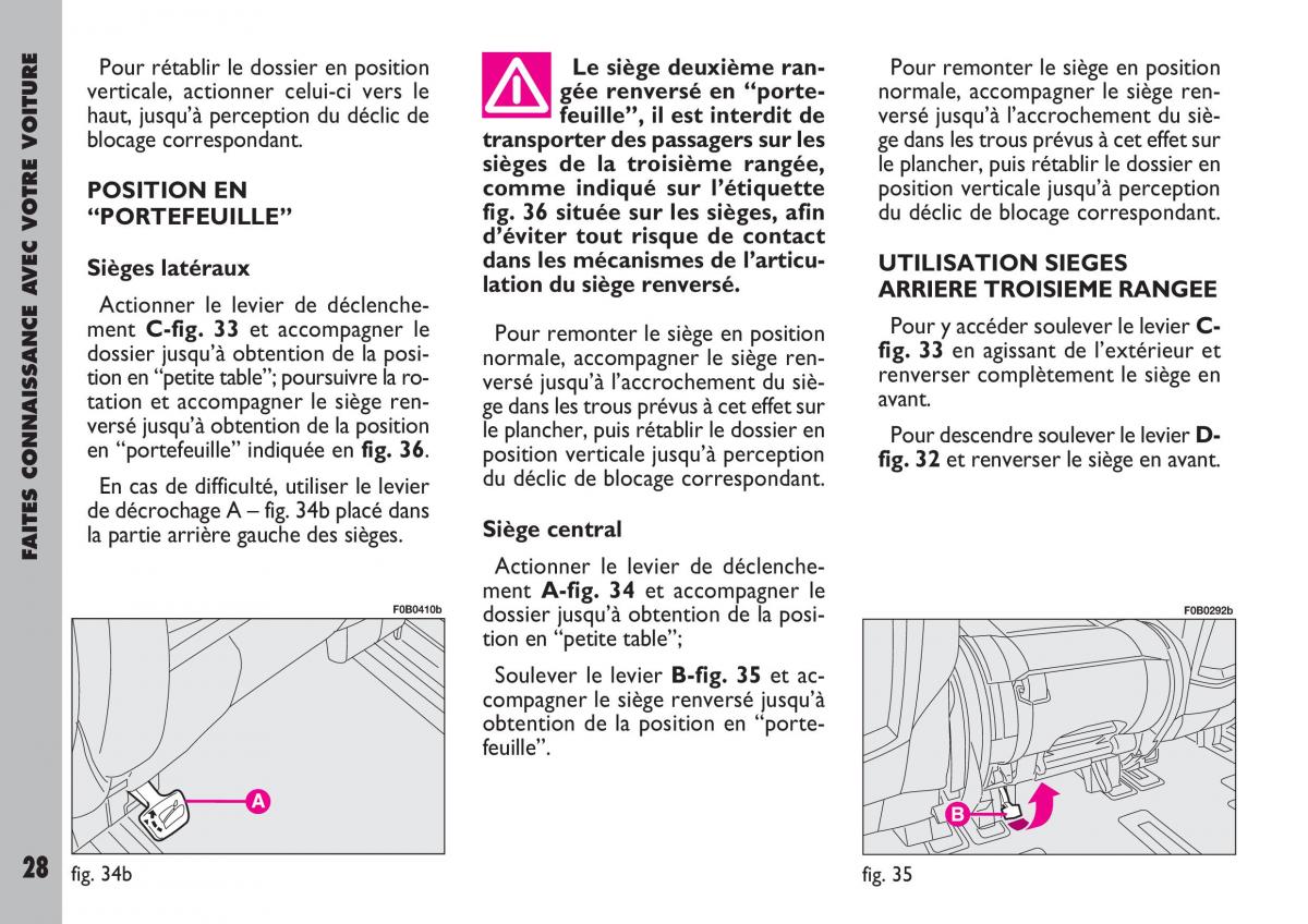Fiat Ulysse manuel du proprietaire / page 29